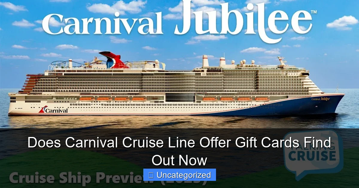 Does Carnival Cruise Line Offer Gift Cards Find Out Now