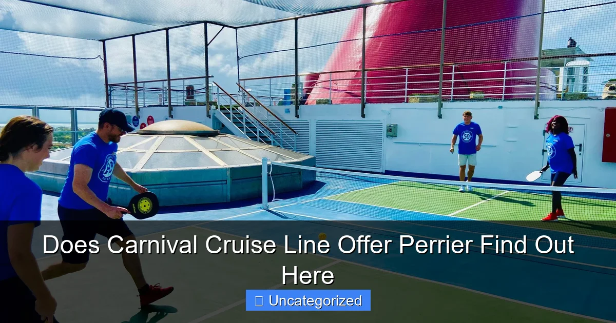 Does Carnival Cruise Line Offer Perrier Find Out Here