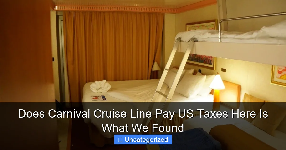 Does Carnival Cruise Line Pay US Taxes Here Is What We Found