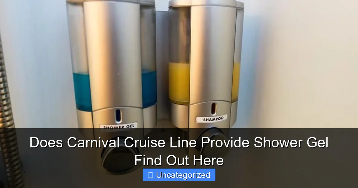 Does Carnival Cruise Line Provide Shower Gel Find Out Here