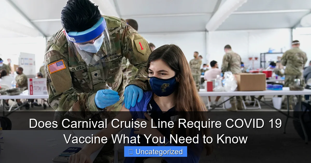 Does Carnival Cruise Line Require COVID 19 Vaccine What You Need to Know
