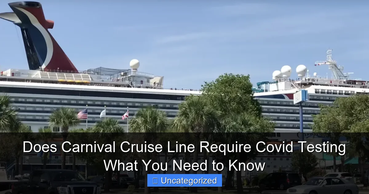 Does Carnival Cruise Line Require Covid Testing What You Need to Know