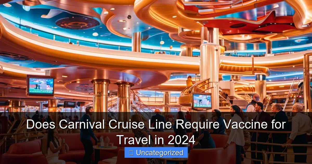 Does Carnival Cruise Line Require Vaccine for Travel in 2024