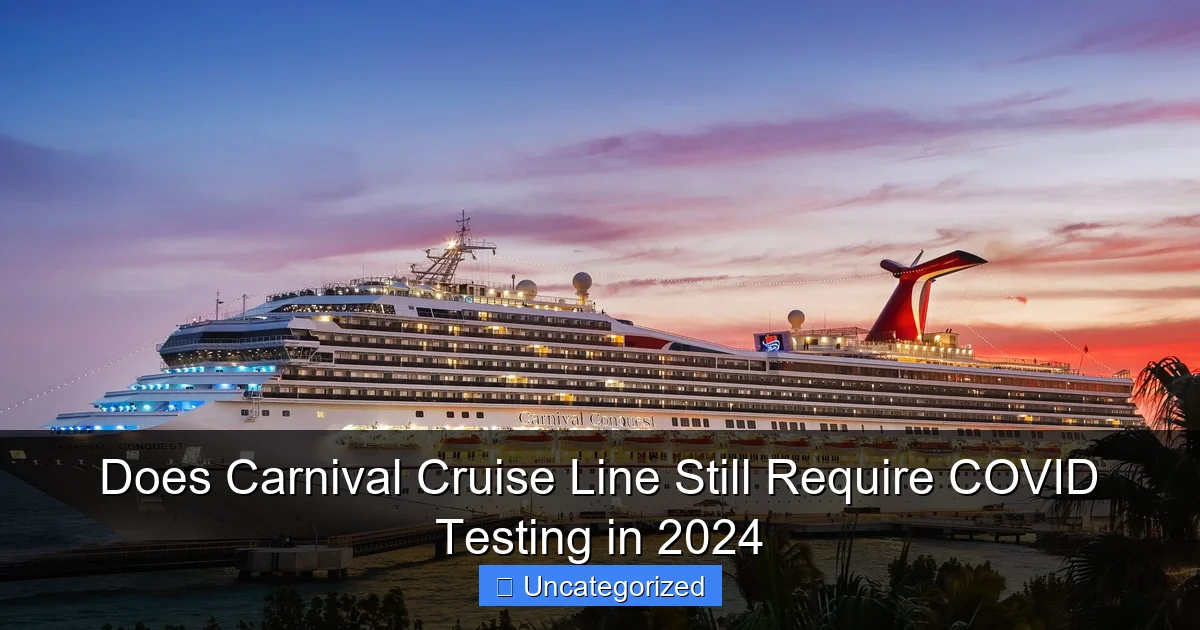 Does Carnival Cruise Line Still Require COVID Testing in 2024