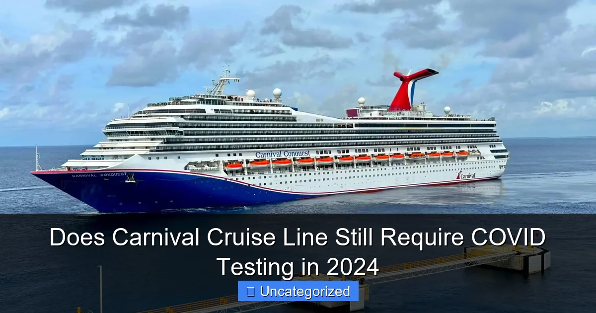 Does Carnival Cruise Line Still Require COVID Testing in 2024