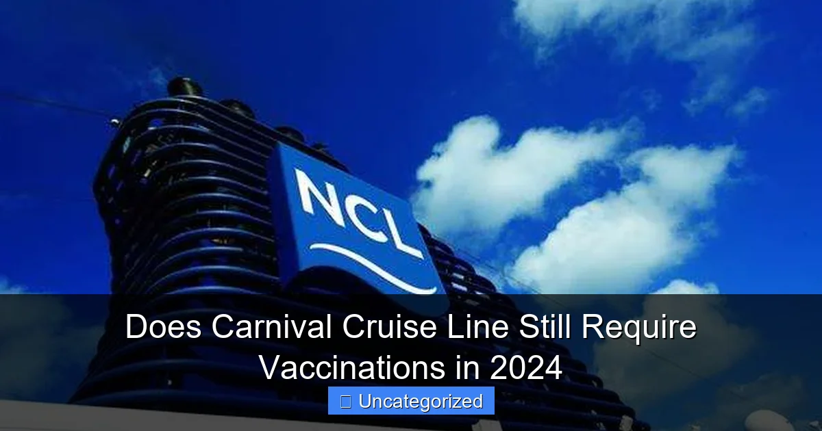 Does Carnival Cruise Line Still Require Vaccinations in 2024
