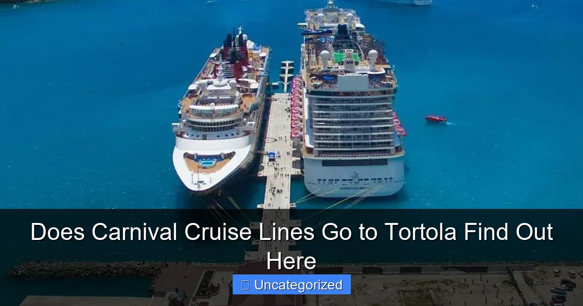 Does Carnival Cruise Lines Go to Tortola Find Out Here