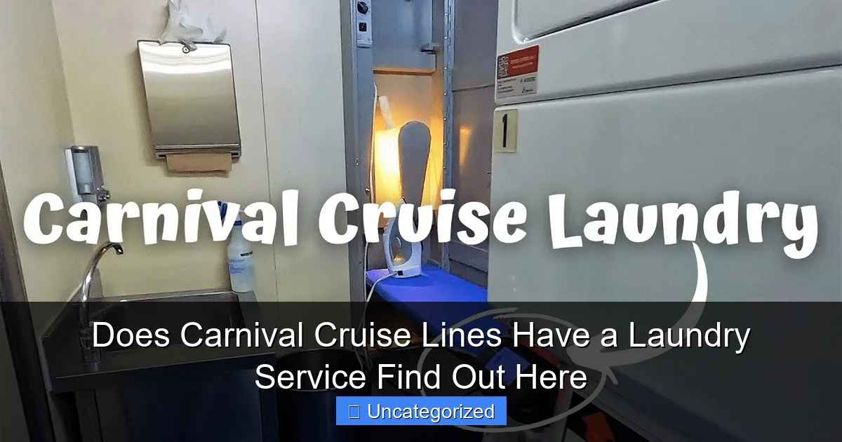 Does Carnival Cruise Lines Have a Laundry Service Find Out Here