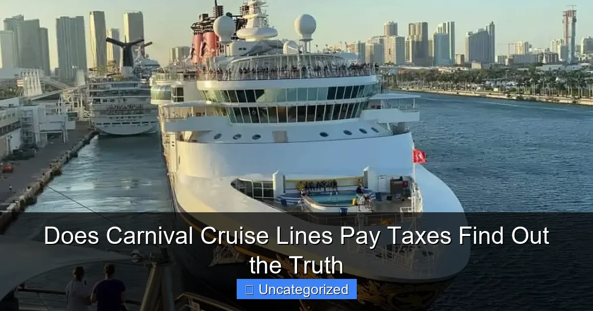 Does Carnival Cruise Lines Pay Taxes Find Out the Truth