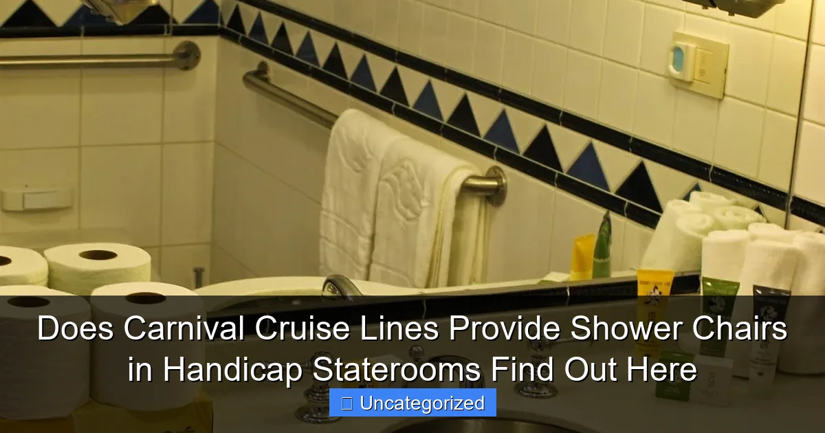 Does Carnival Cruise Lines Provide Shower Chairs in Handicap Staterooms Find Out Here