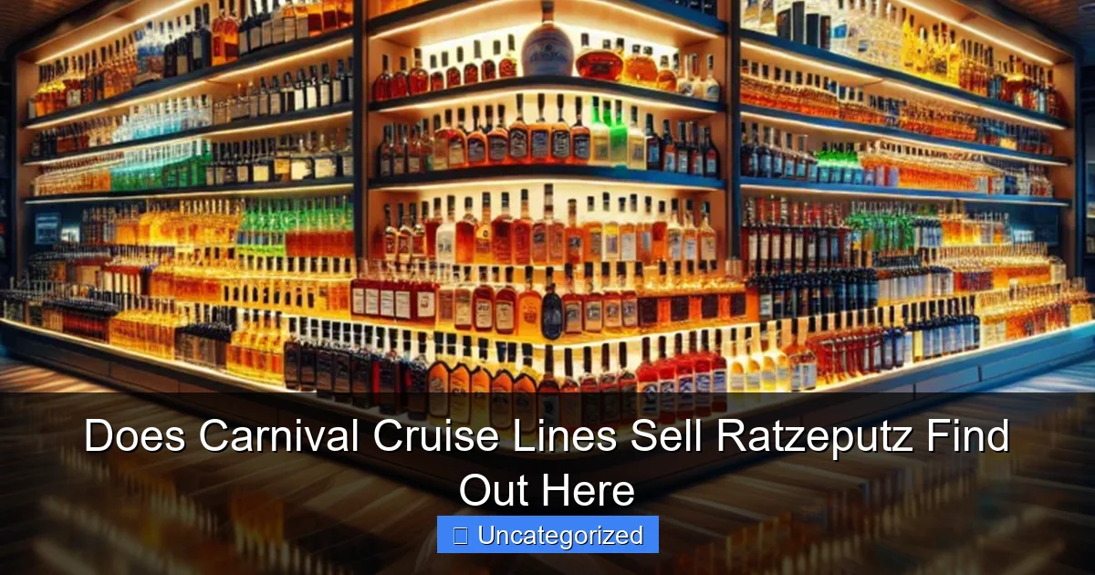 Does Carnival Cruise Lines Sell Ratzeputz Find Out Here
