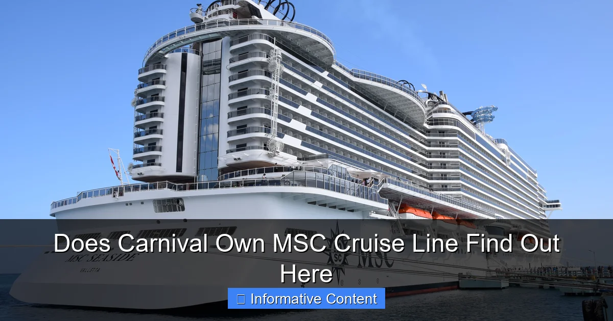 Does Carnival Own MSC Cruise Line Find Out Here