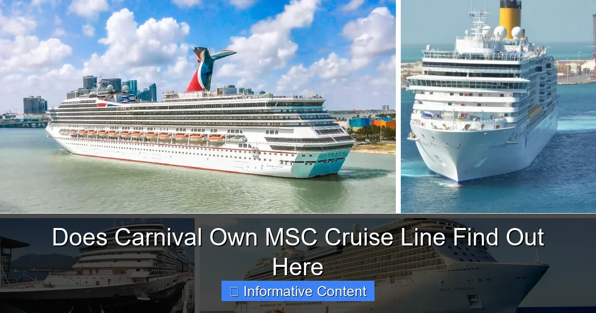 Does Carnival Own MSC Cruise Line Find Out Here