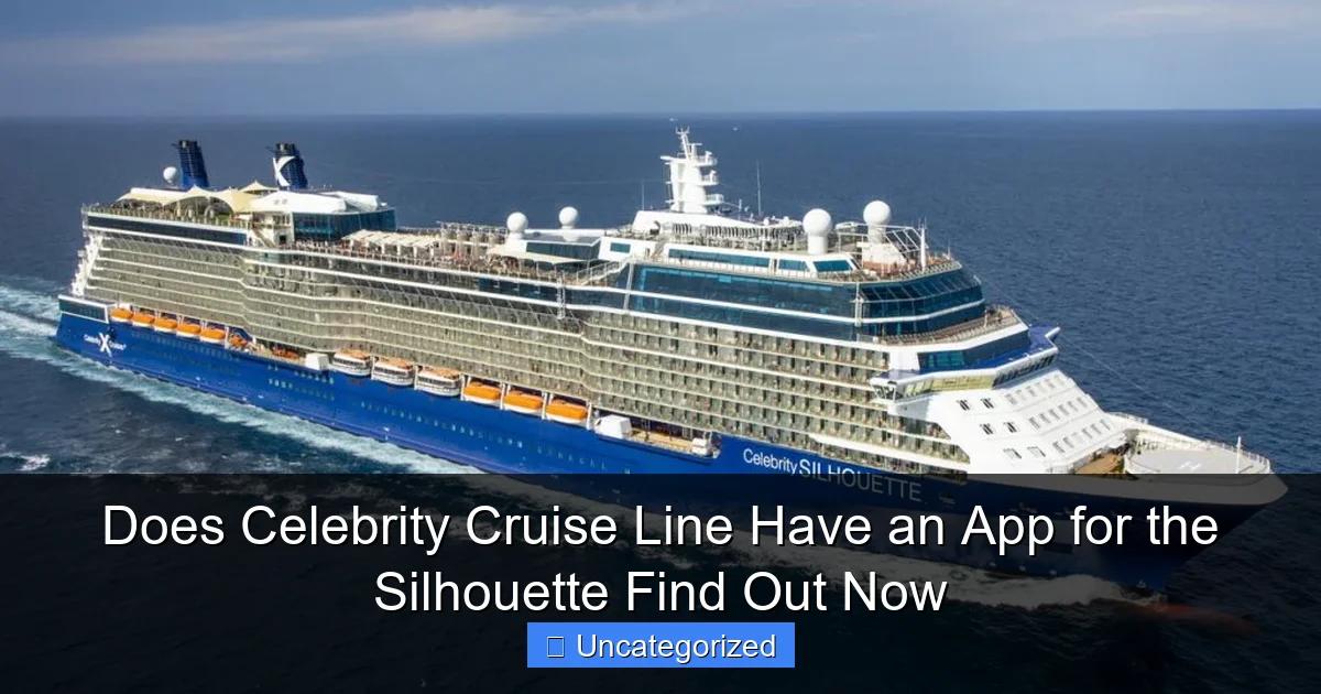 Does Celebrity Cruise Line Have an App for the Silhouette Find Out Now