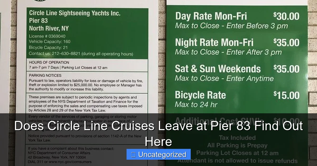 Does Circle Line Cruises Leave at Pier 83 Find Out Here