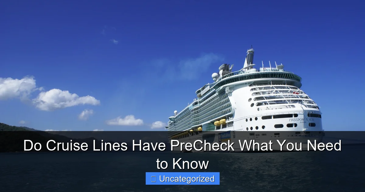 Do Cruise Lines Have PreCheck What You Need to Know
