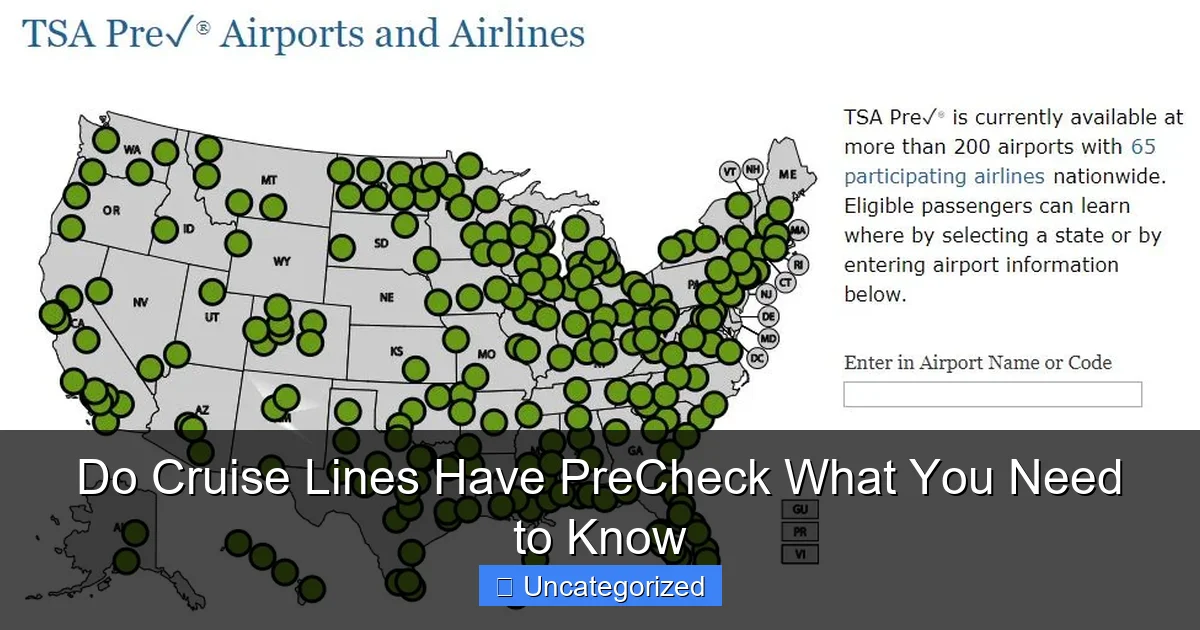 Do Cruise Lines Have PreCheck What You Need to Know