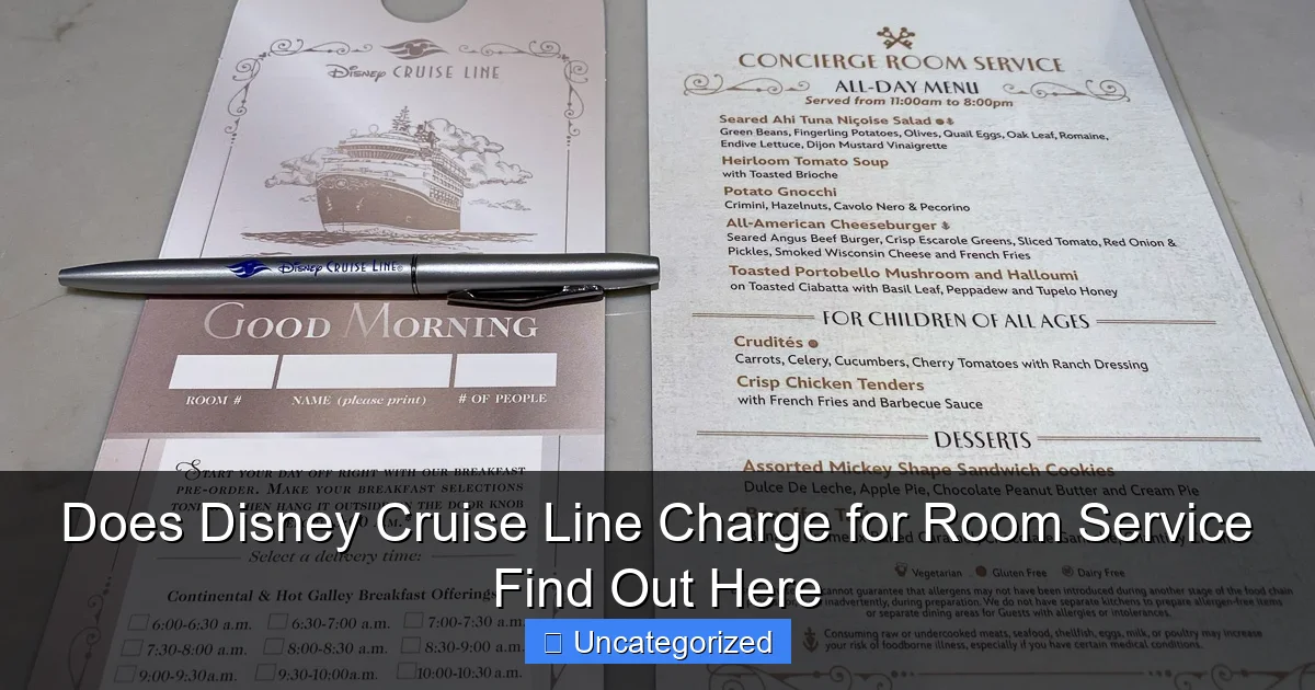 Does Disney Cruise Line Charge for Room Service Find Out Here