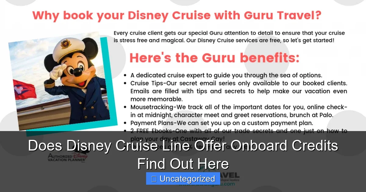 Does Disney Cruise Line Offer Onboard Credits Find Out Here