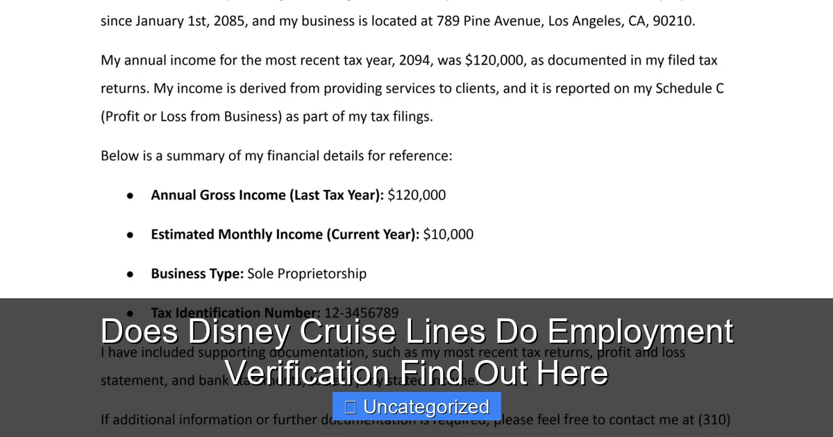 Does Disney Cruise Lines Do Employment Verification Find Out Here