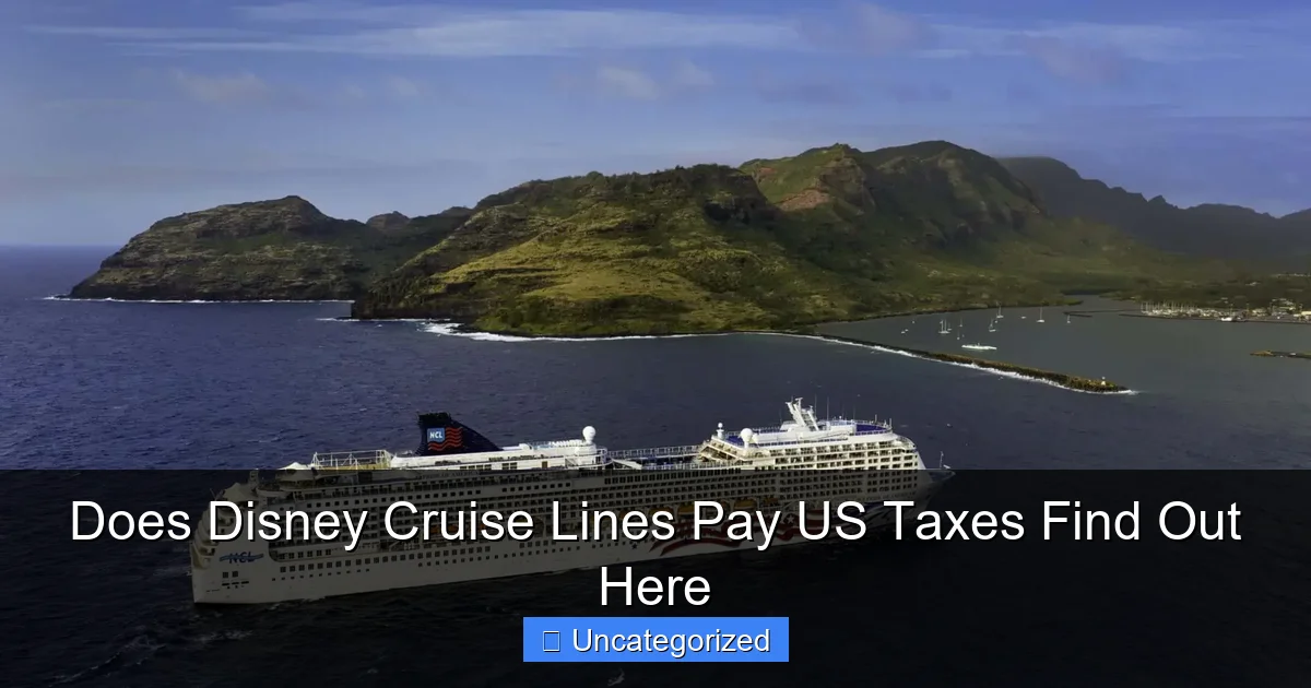 Does Disney Cruise Lines Pay US Taxes Find Out Here