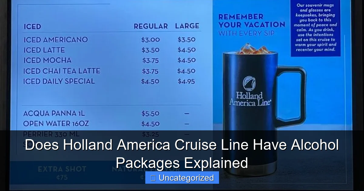 Does Holland America Cruise Line Have Alcohol Packages Explained
