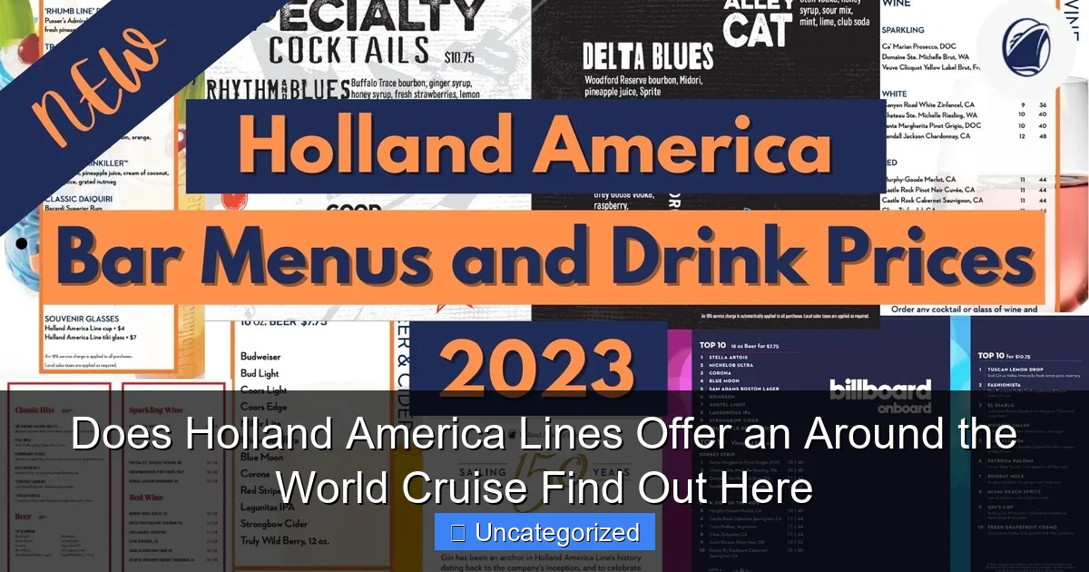 Does Holland America Lines Offer an Around the World Cruise Find Out Here