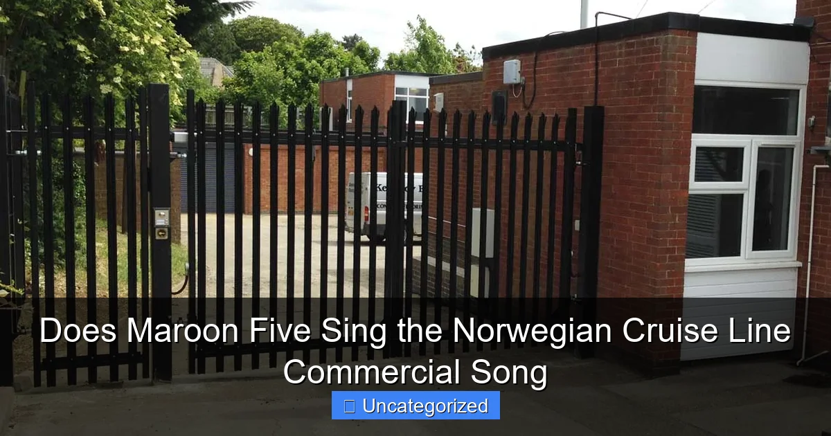 Does Maroon Five Sing the Norwegian Cruise Line Commercial Song