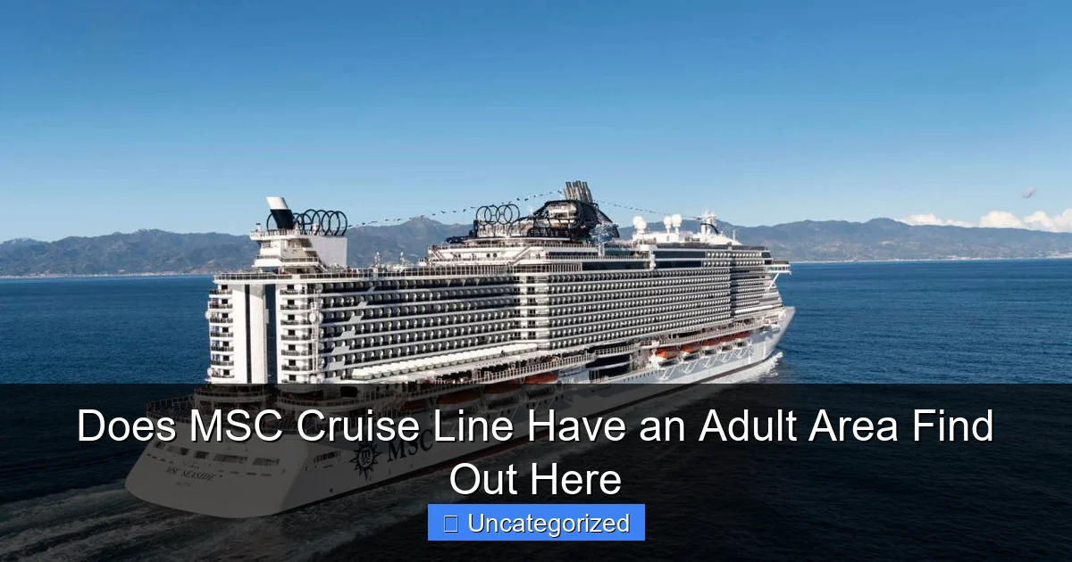 Does MSC Cruise Line Have an Adult Area Find Out Here
