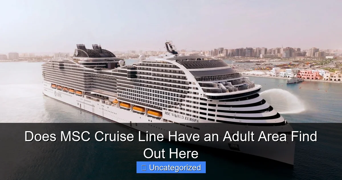 Does MSC Cruise Line Have an Adult Area Find Out Here