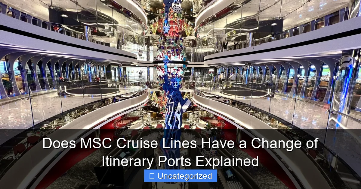 Does MSC Cruise Lines Have a Change of Itinerary Ports Explained