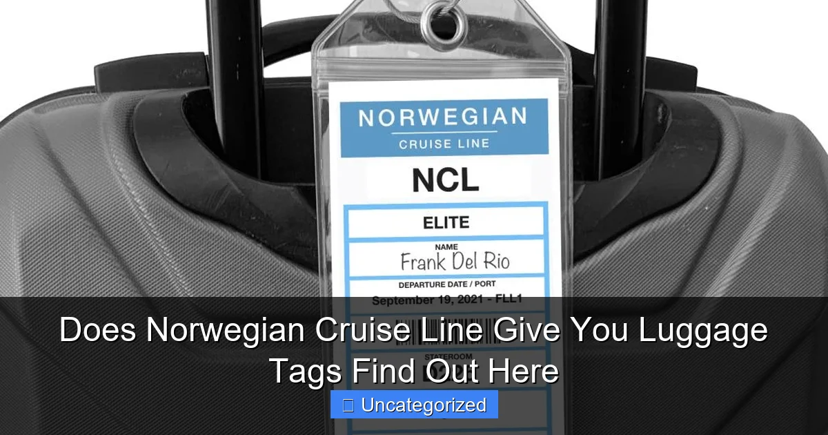 Does Norwegian Cruise Line Give You Luggage Tags Find Out Here