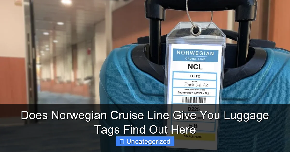 Does Norwegian Cruise Line Give You Luggage Tags Find Out Here