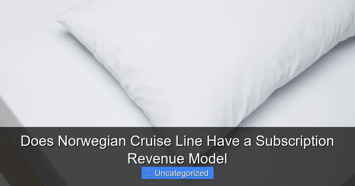 Does Norwegian Cruise Line Have a Subscription Revenue Model