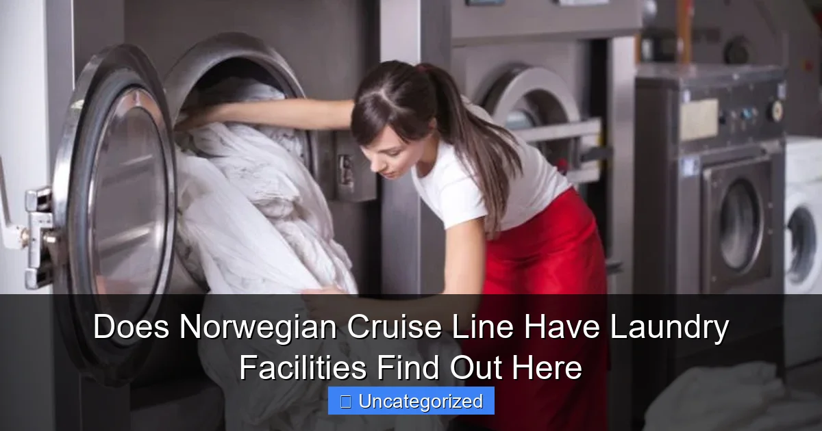 Does Norwegian Cruise Line Have Laundry Facilities Find Out Here