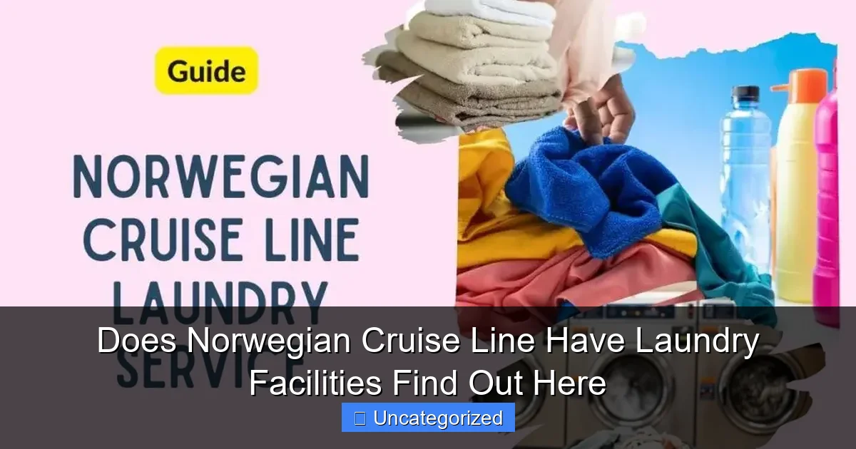 Does Norwegian Cruise Line Have Laundry Facilities Find Out Here