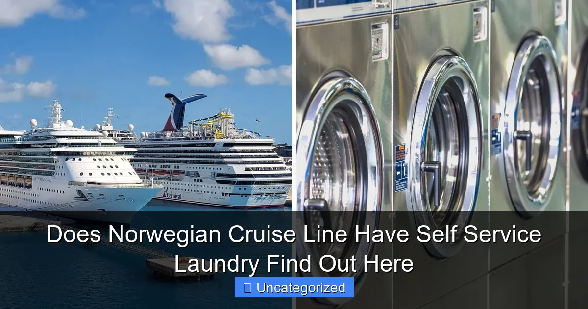 Does Norwegian Cruise Line Have Self Service Laundry Find Out Here