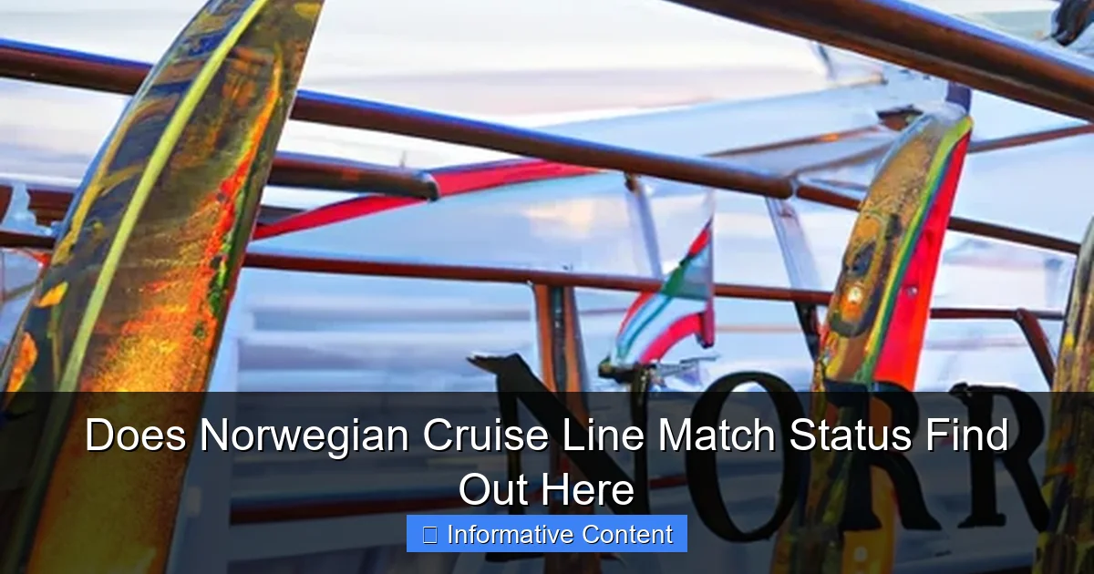 Does Norwegian Cruise Line Match Status Find Out Here