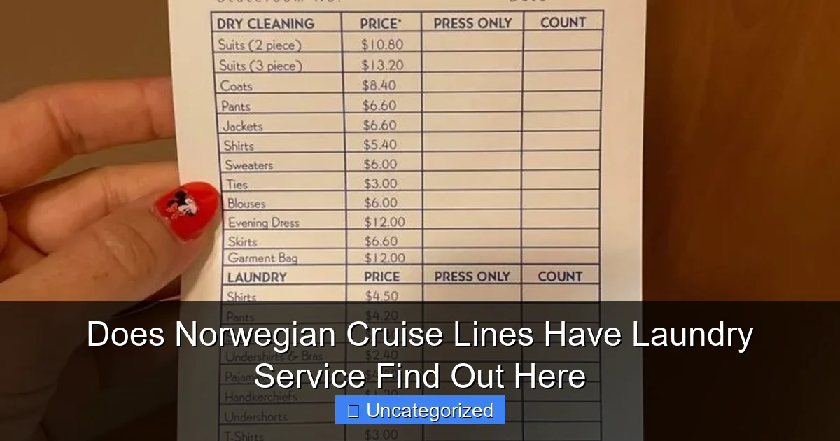 Does Norwegian Cruise Lines Have Laundry Service Find Out Here