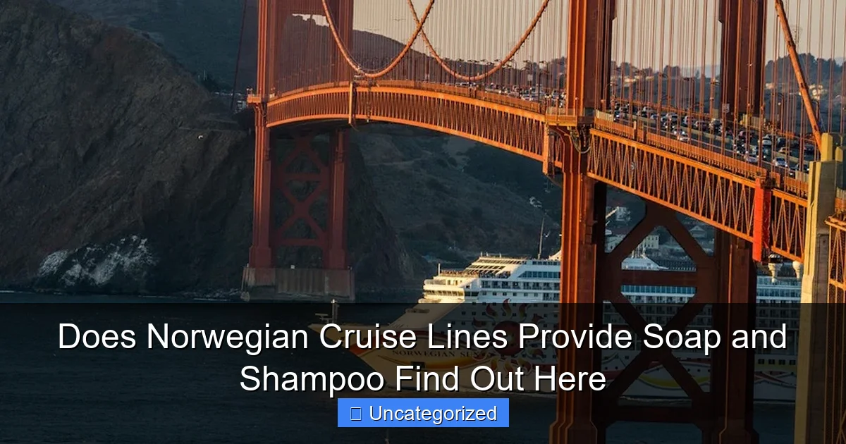 Does Norwegian Cruise Lines Provide Soap and Shampoo Find Out Here