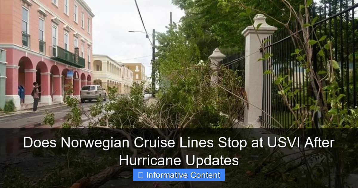 Does Norwegian Cruise Lines Stop at USVI After Hurricane Updates