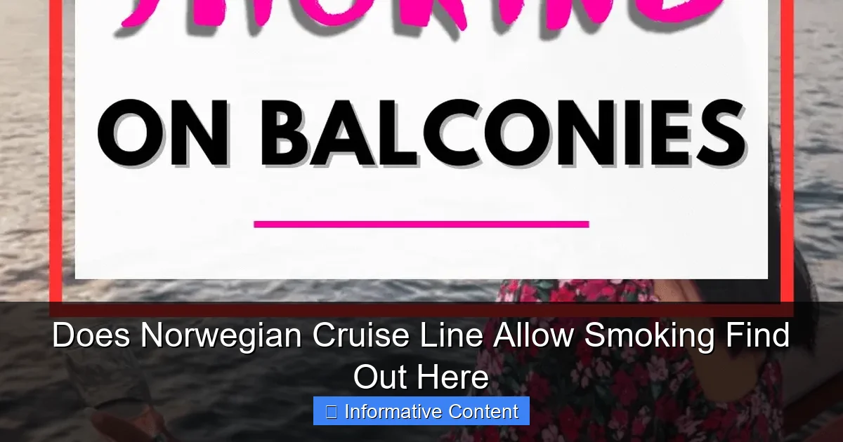 Does Norwegian Cruise Line Allow Smoking Find Out Here