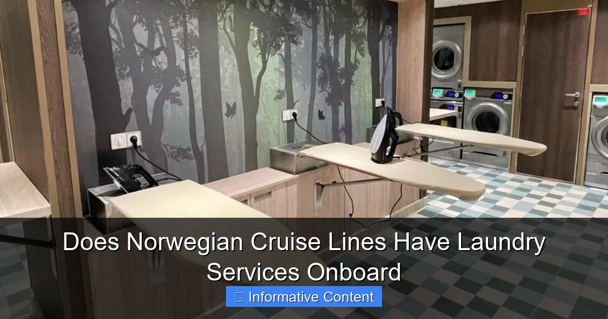 Does Norwegian Cruise Lines Have Laundry Services Onboard