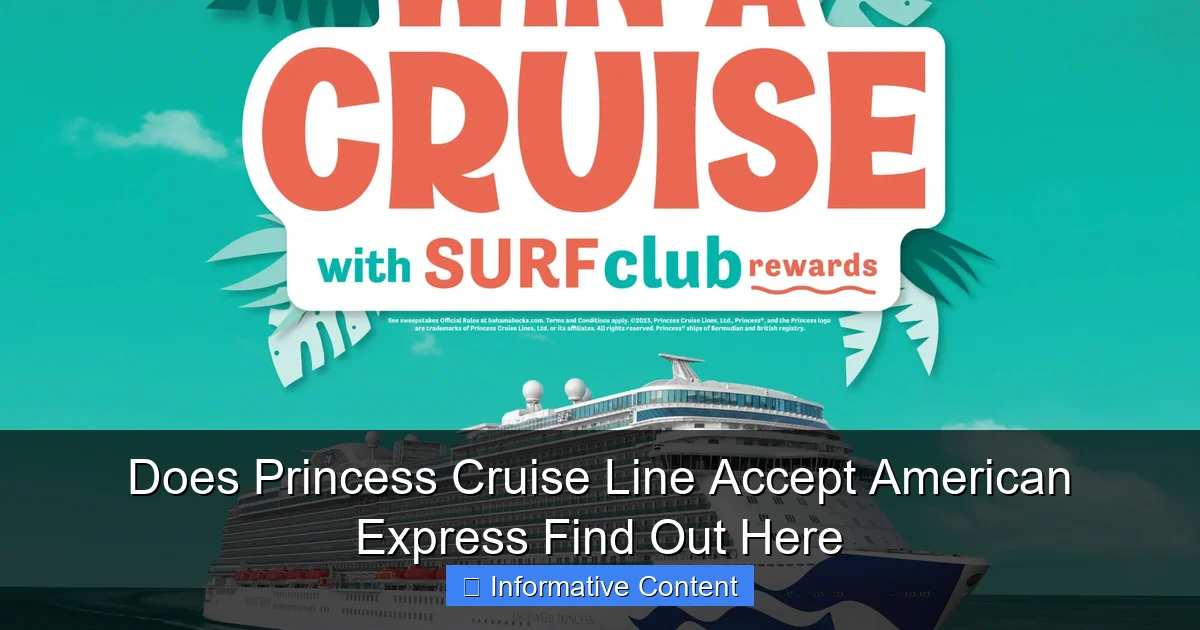 Does Princess Cruise Line Accept American Express Find Out Here