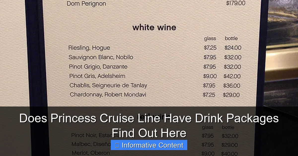 Does Princess Cruise Line Have Drink Packages Find Out Here