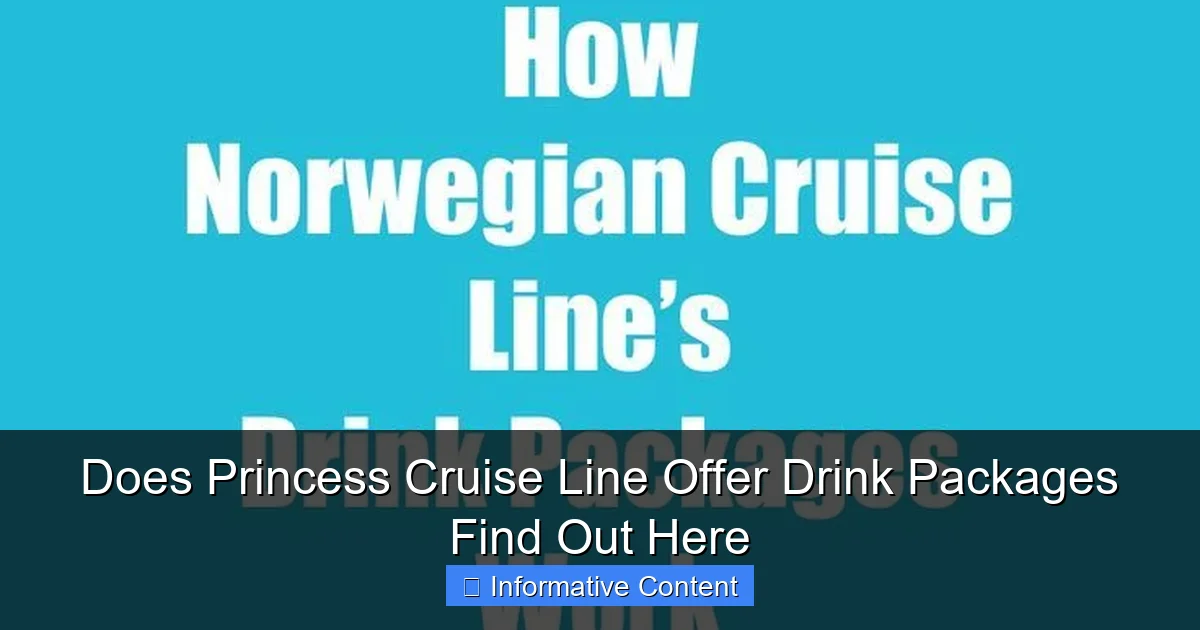 Does Princess Cruise Line Offer Drink Packages Find Out Here
