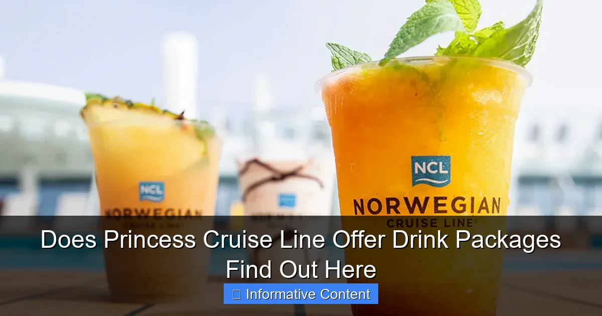 Does Princess Cruise Line Offer Drink Packages Find Out Here
