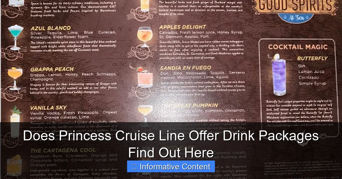 Does Princess Cruise Line Offer Drink Packages Find Out Here