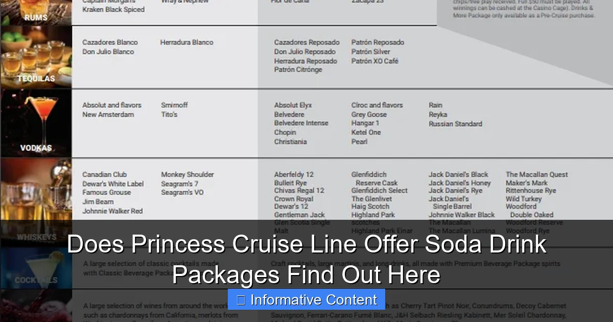 Does Princess Cruise Line Offer Soda Drink Packages Find Out Here