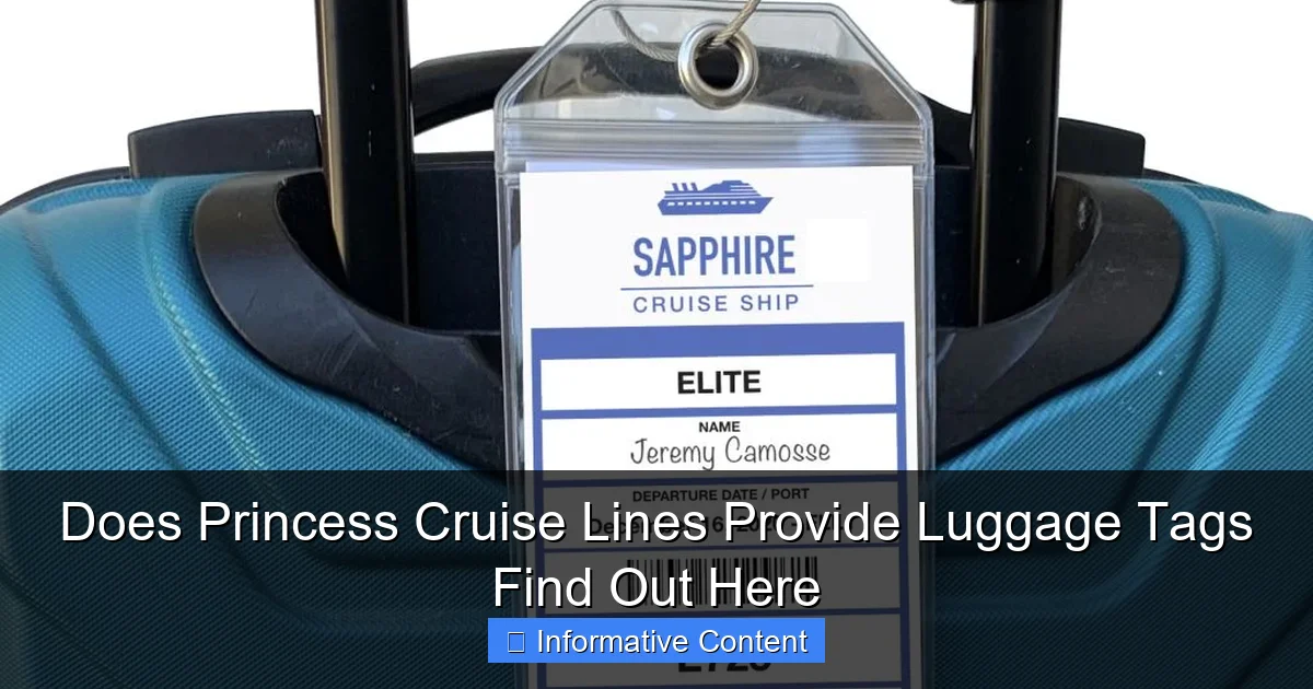Does Princess Cruise Lines Provide Luggage Tags Find Out Here